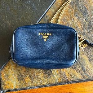 Prada Baltico blue crossbody
